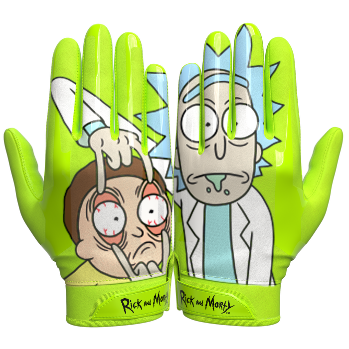 Rick and Morty Football Gloves - VPS1 by Phenom Elite