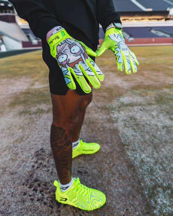 Rick and Morty Football Gloves - VPS1 by Phenom Elite