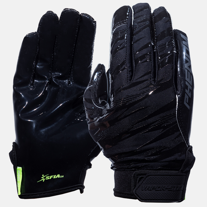 Phenom Elite Black Football Gloves VPS4 Pro Label Edition Rocksolid