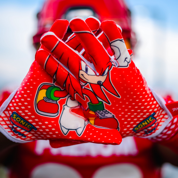 Knuckles the Echidna Football Gloves - VPS5 by Phenom Elite